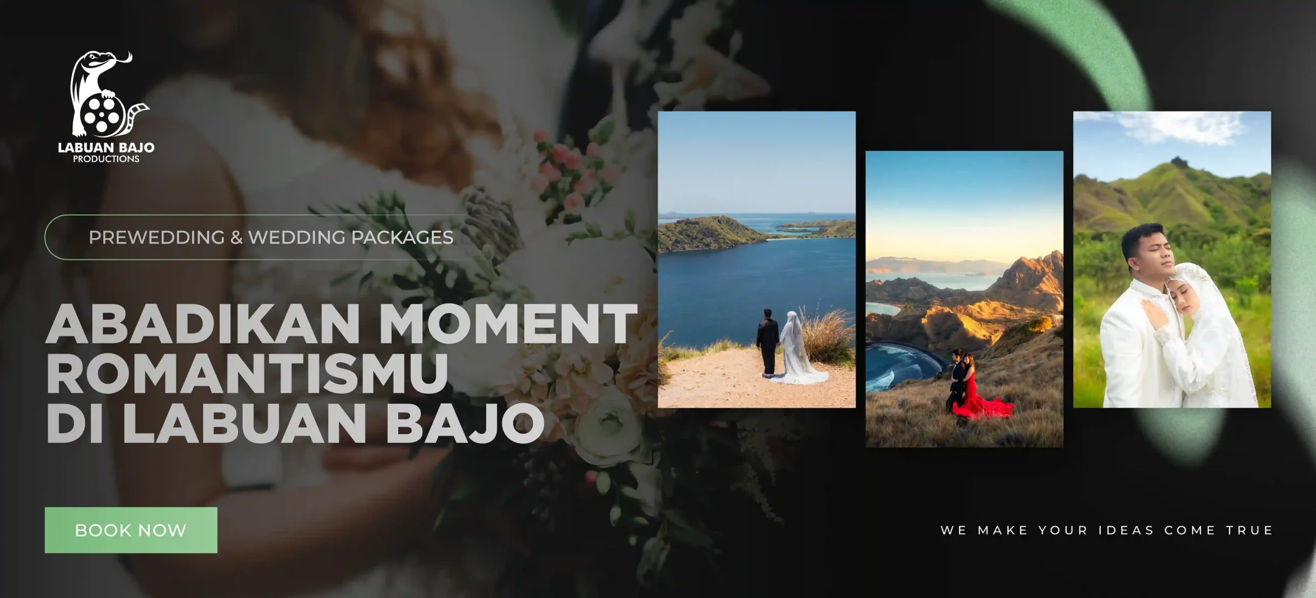 Banner Prewedding dan Wedding Packages Labuan Bajo Productions