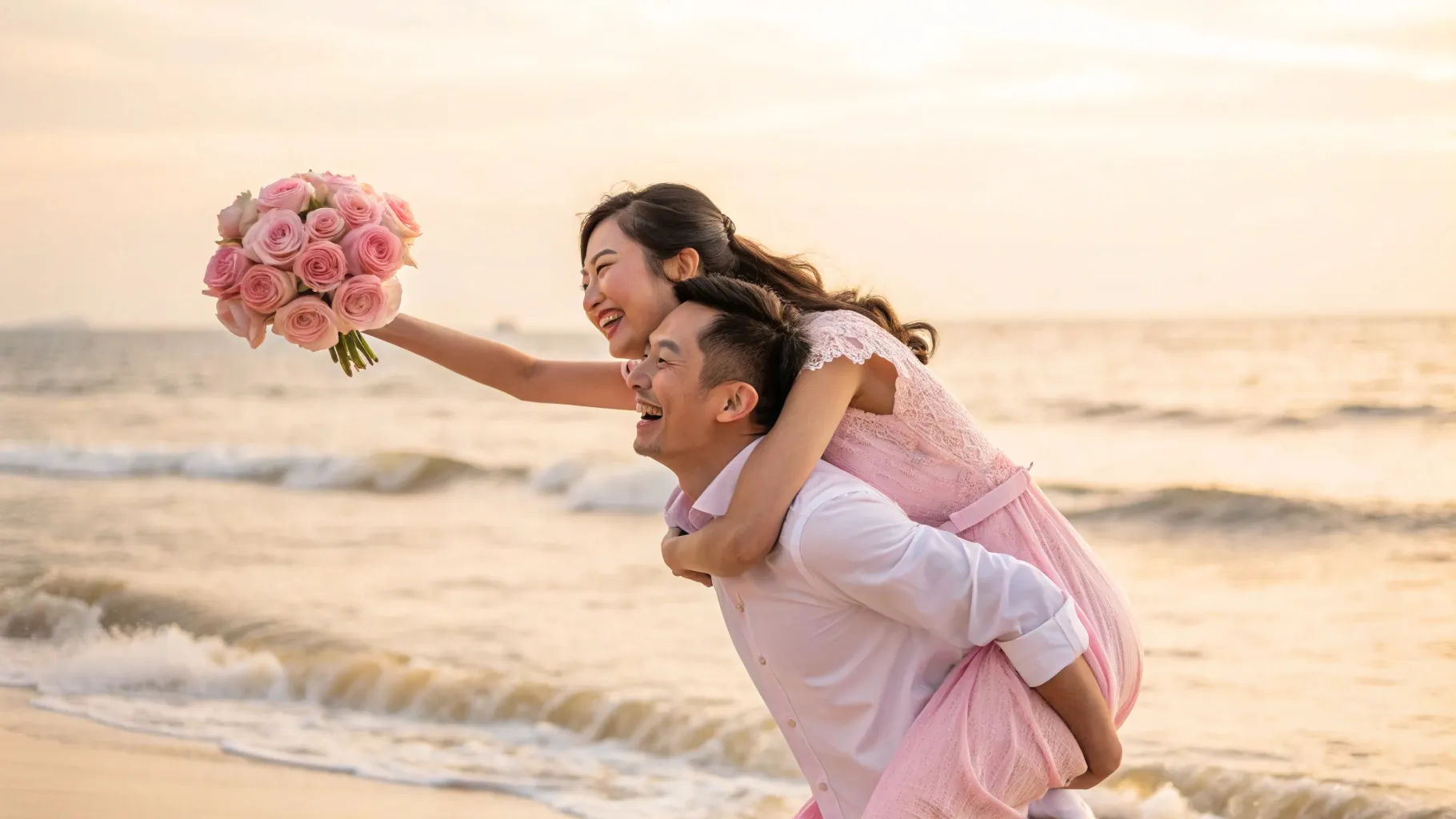 Pose Piggy Back | Ide Prewedding di Pantai | Labuan Bajo Productions